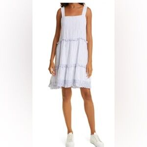 Rails White and Blue Sleeveless Sundress